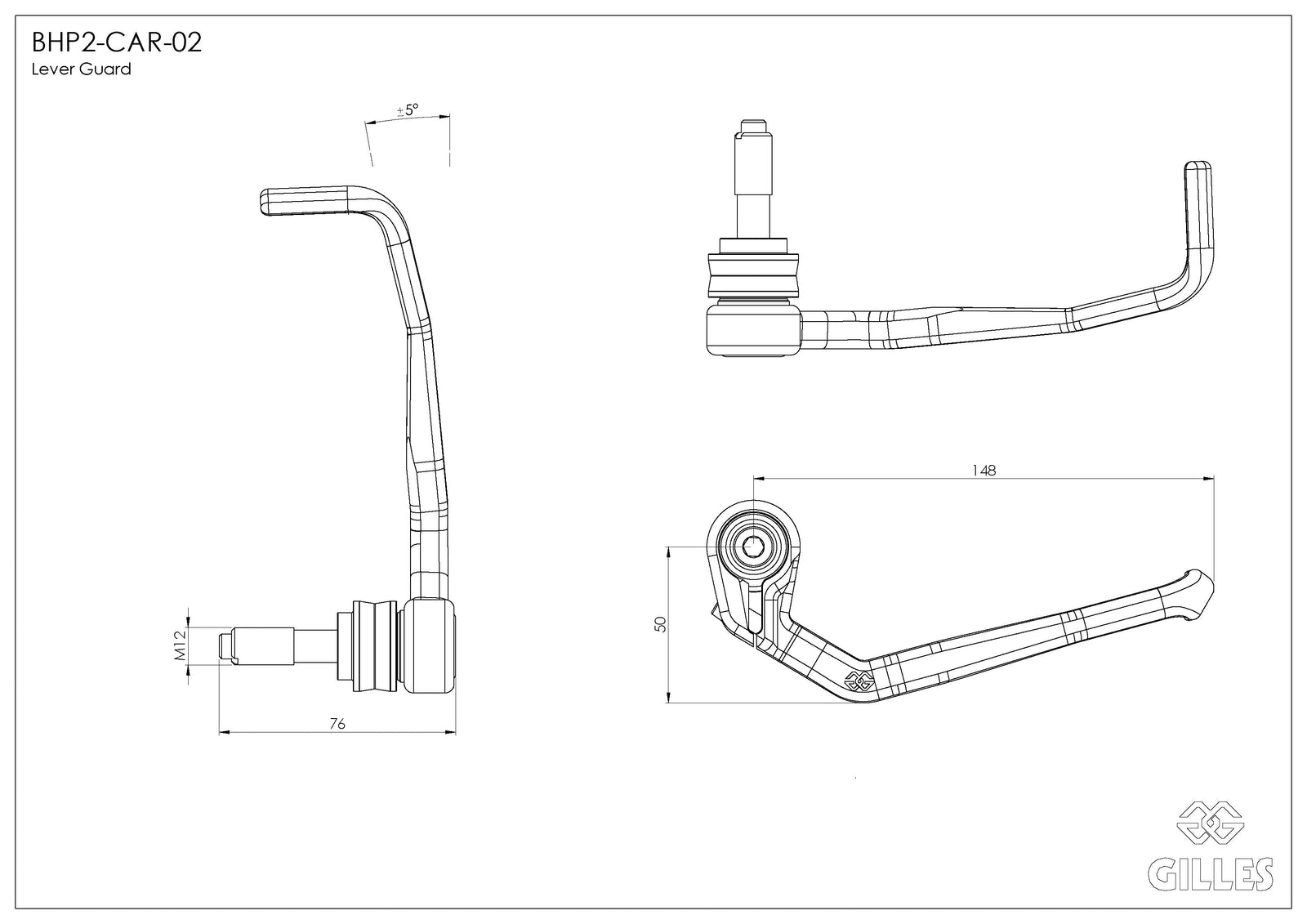 Gilles Tooling Brake Lever Protector Carbon