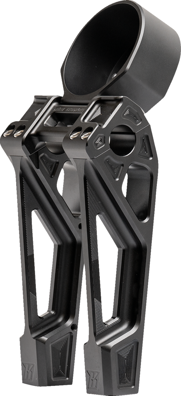 Kodlin USA Fastback Risers - Includes Clamp & Gauge Bracket - 8" - Black