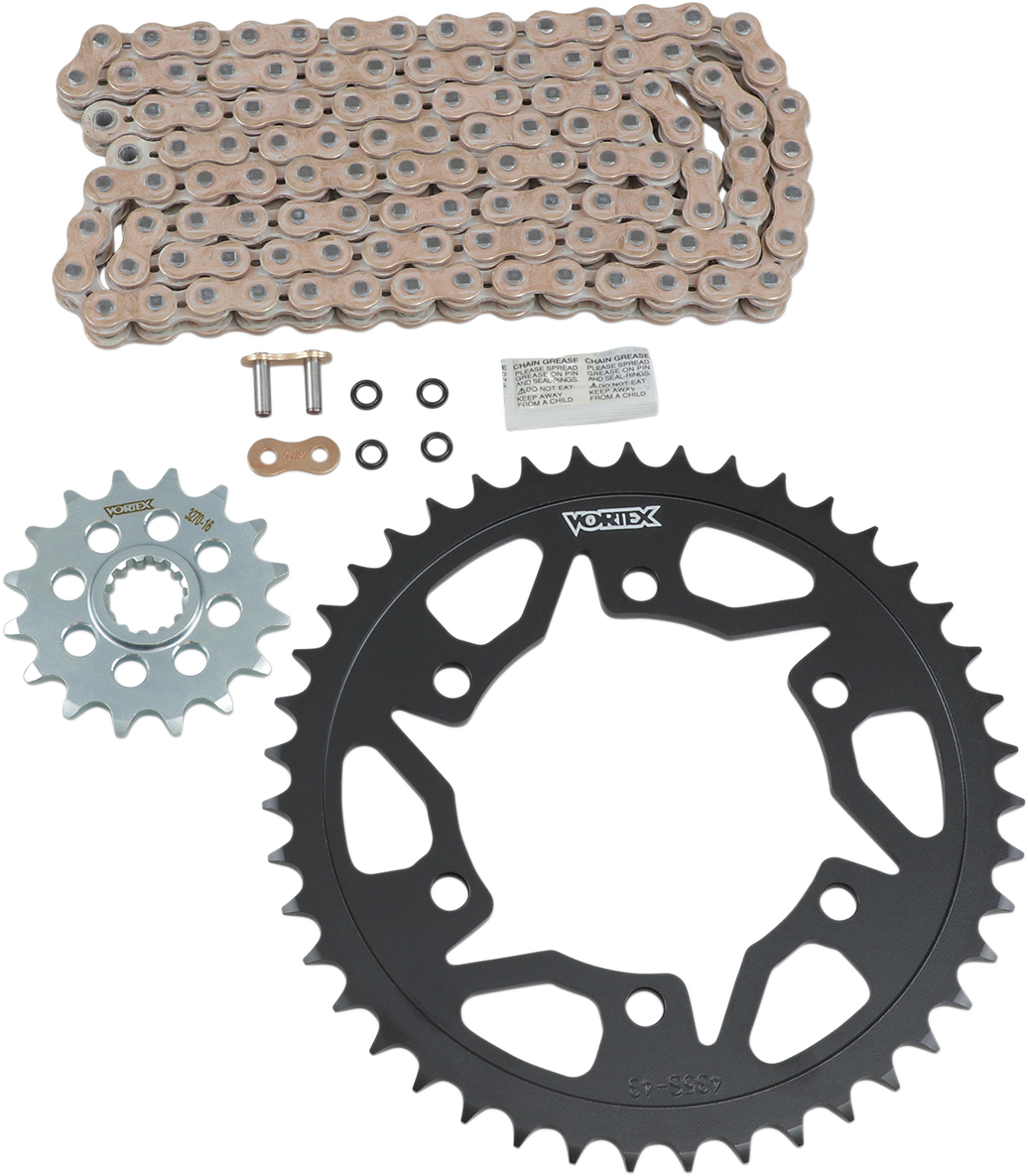 Vortex Chain And Sprocket Kit - WSS - Gold - Suzuki GSX-R600