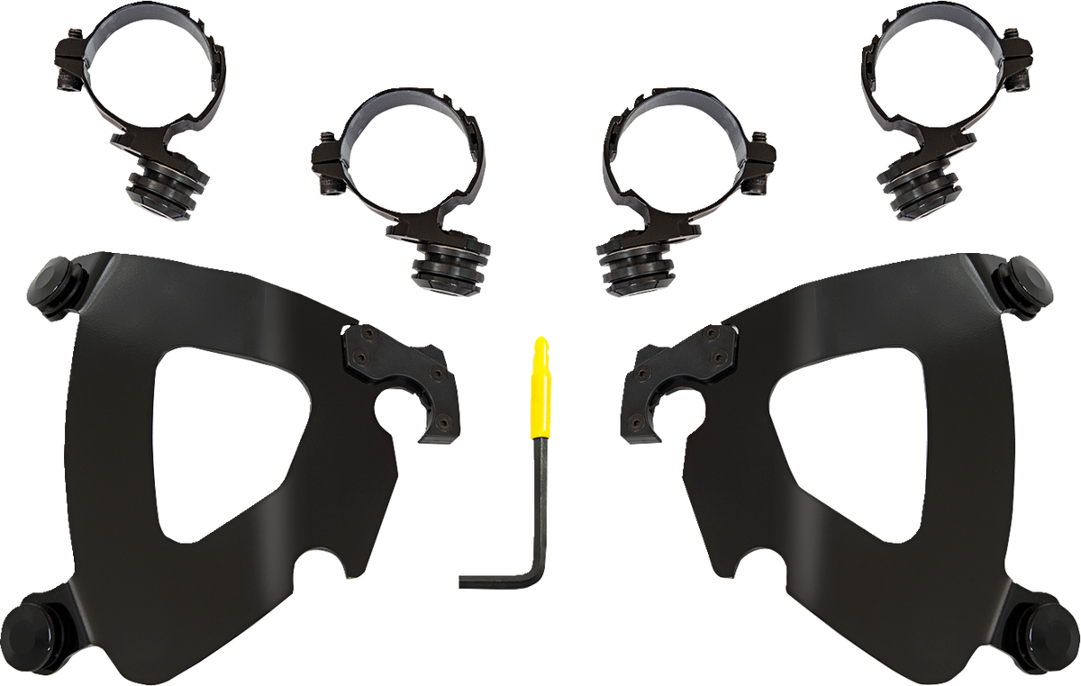 Memphis Shades Gauntlet Mounting Kit - Black - Honda