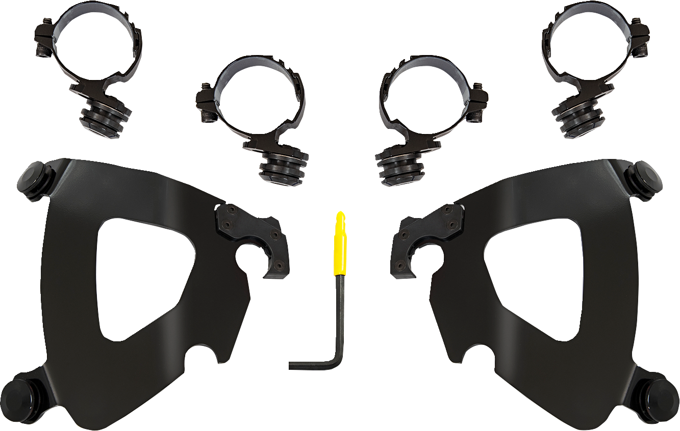 Memphis Shades Gauntlet Mounting Kit - Black - Honda