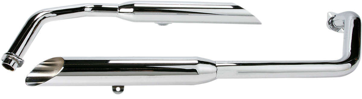 Cobra Classic Slashcut Exhaust - Chrome - Shadow Spirit
