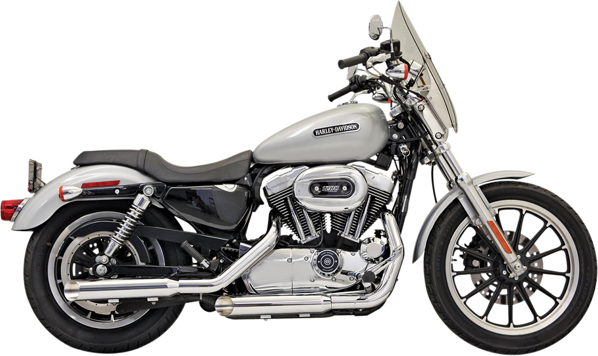 Bassani Xhaust 3" Firepower Series Slip-On Muffler - Chrome - Slash-Cut - Sportster '04-'13