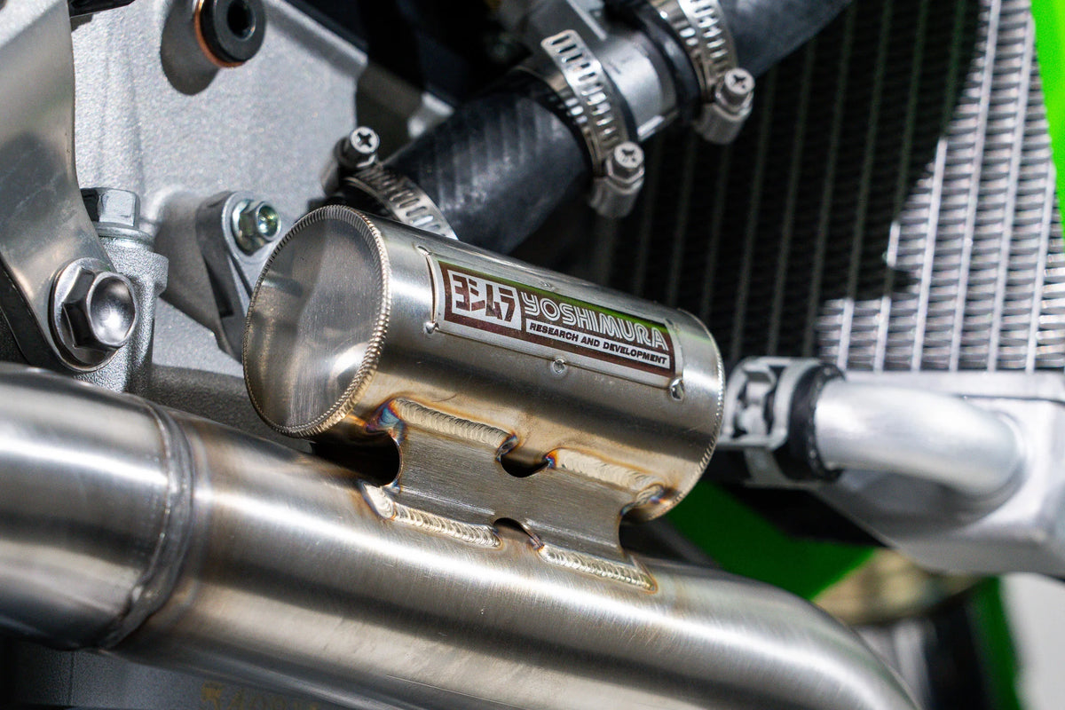 Yoshimura KX450/X 24-26 RS-12 Stainless Full Exhaust, W/ Stainless Muffler