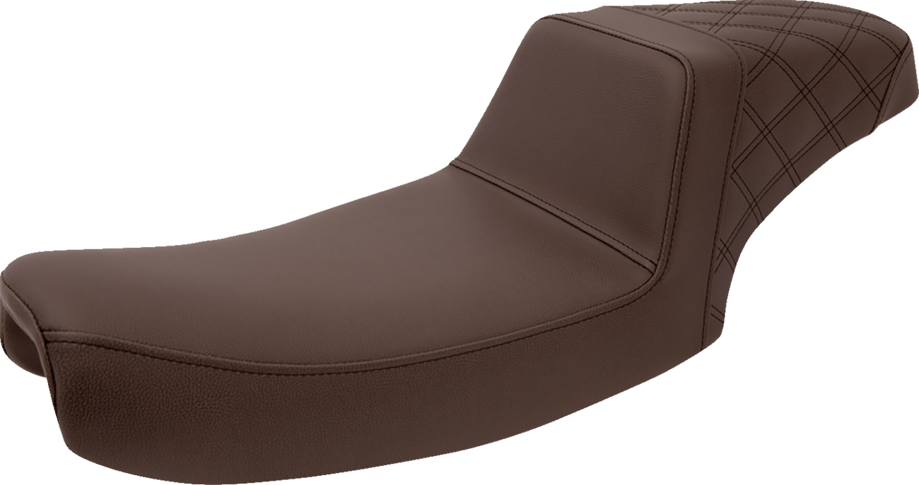 Saddlemen Step-Up Seat - Rear Lattice Stitch - Brown