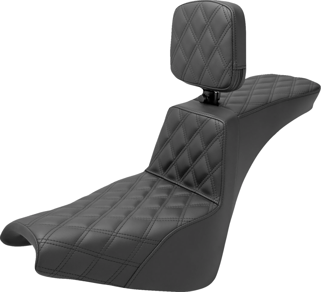 Saddlemen Tour Step-Up Seat - Rider Backrest - Full Lattice Stitch - FXBB/FXST '18-'24