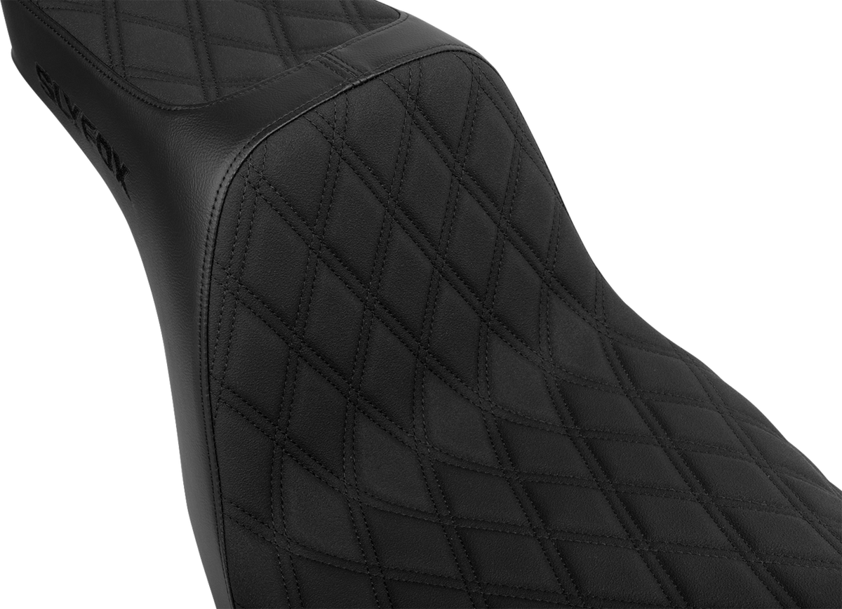 Slyfox High Noon Seat - Double Diamond - Black Logo - Black Stitch - FL/FX '18-'25