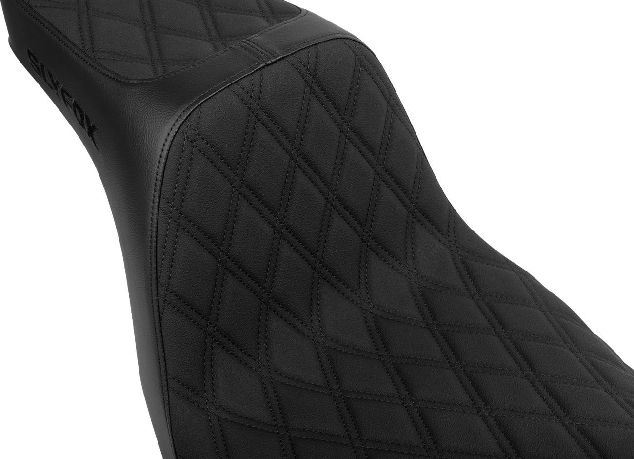 Slyfox High Noon Seat - Double Diamond - Black Logo - Black Stitch - FL/FX '18-'25