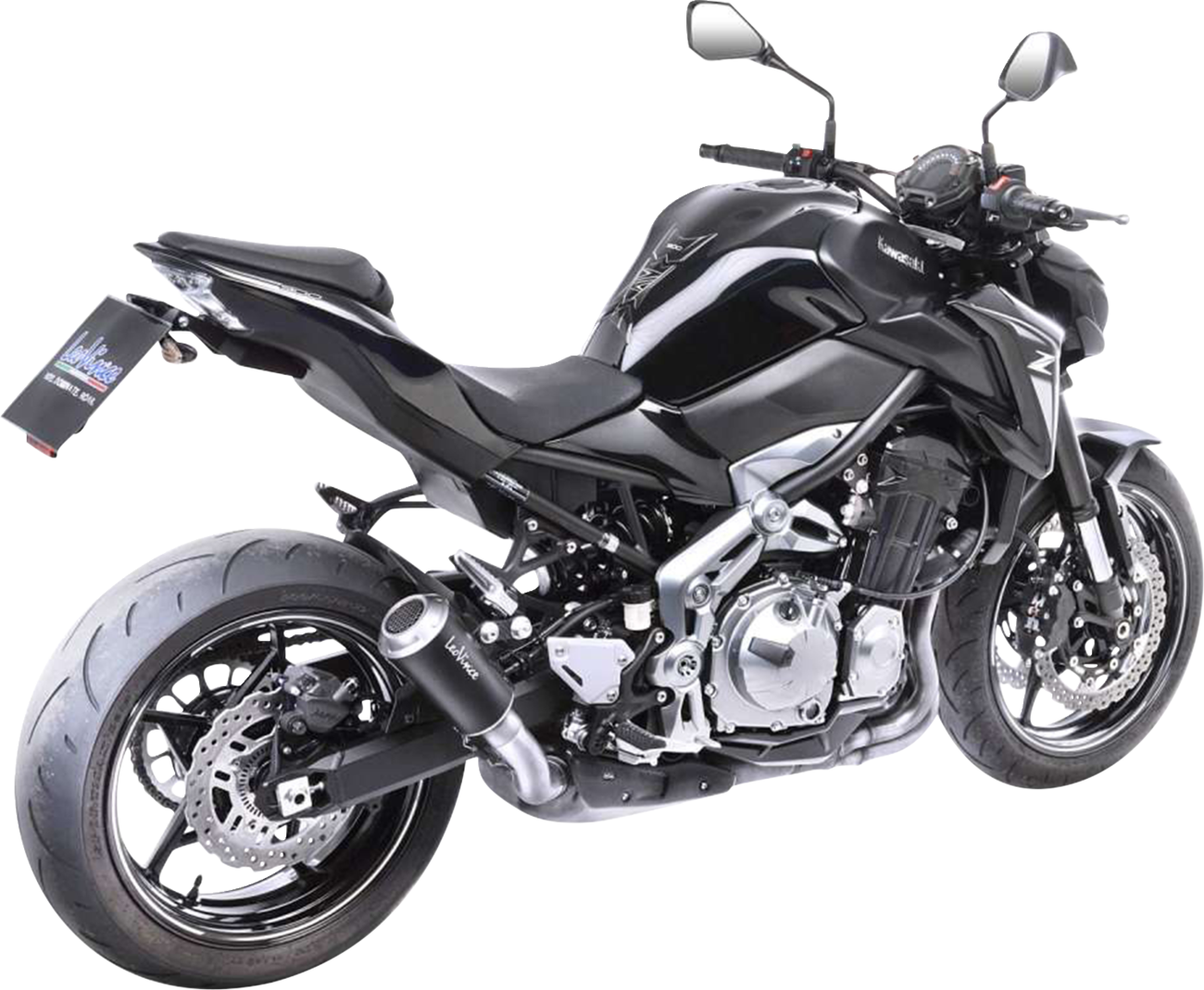 LeoVince LV-10 Slip-On Muffler - Black Stainless Steel - Z 900