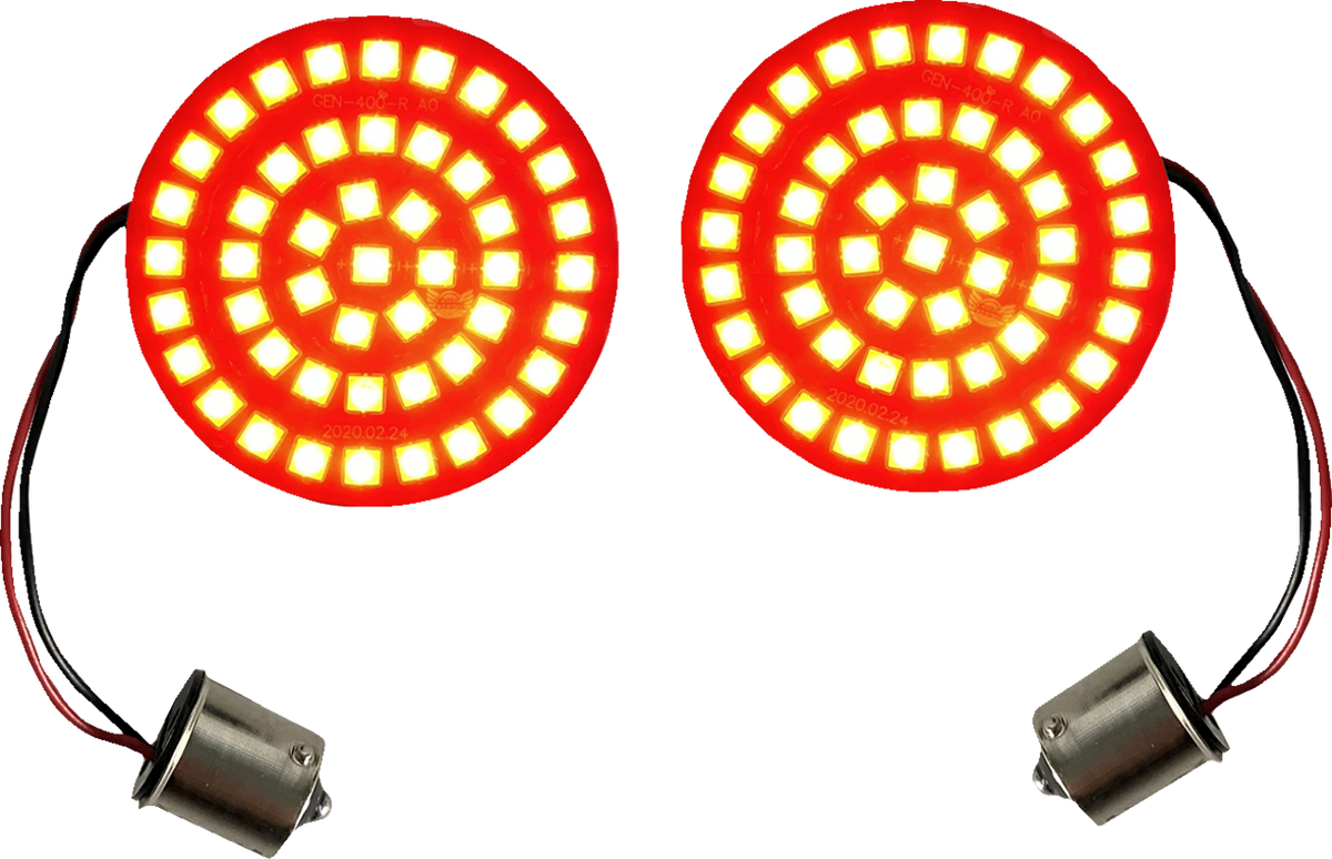 Custom Dynamics Turn Signal Insert - LED - Red - 1156