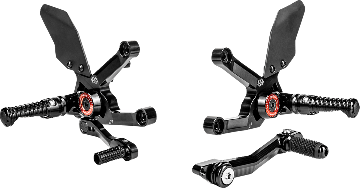 Gilles Tooling MUE2 Rearset - Black - Triumph