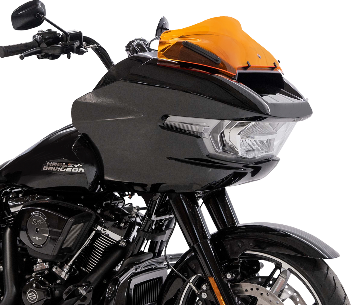 Klock Werks Kolor Flare® Windshield - 8" - Orange - '23-'25 FLTRX