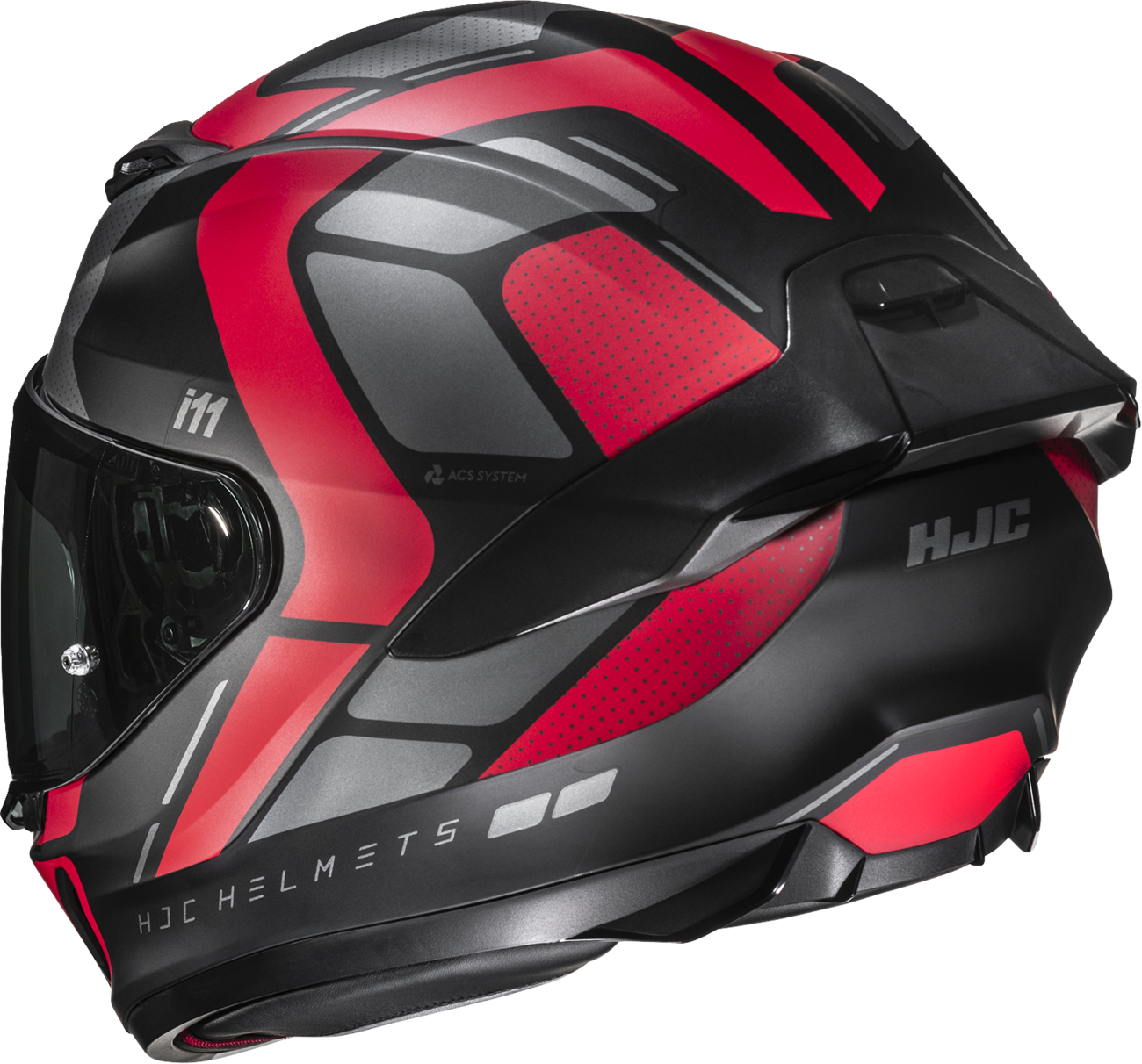 HJC I11 Plus Sub Helmet - Black / Gray / MC1SF / Matte / Red / 3XL