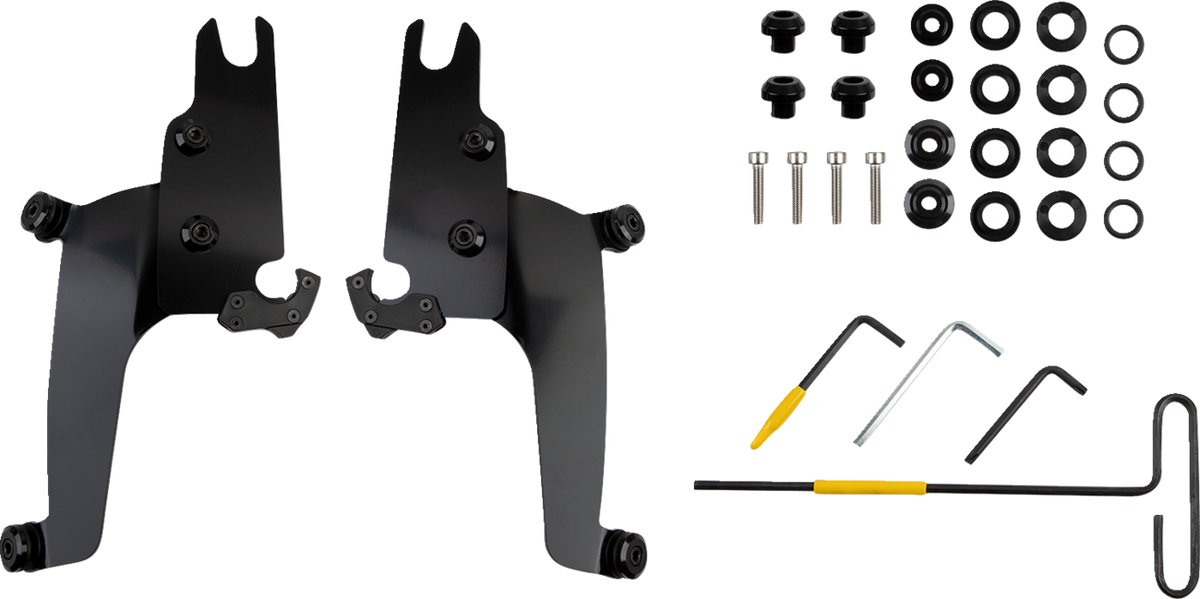 Memphis Shades Sportshield Mounting Kit - Black - Chief Bobber