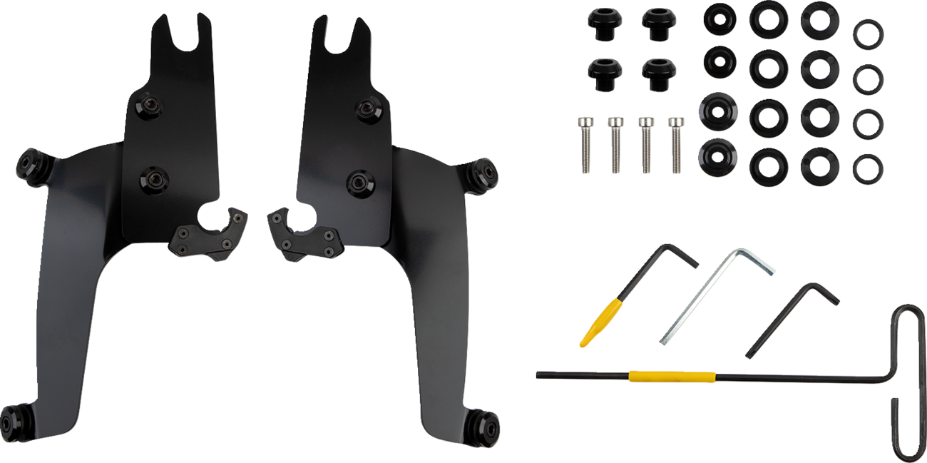 Memphis Shades Sportshield Mounting Kit - Black - Chief Bobber