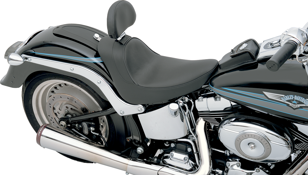Drag Specialties Seats Solo Seat - Smooth - Driver Backrest - FL/FX '06-'17