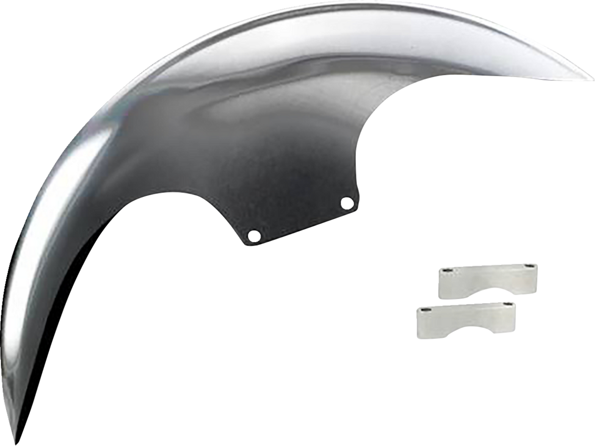 Paul Yaffe Bagger Nation Cafe Front Fender - 21" - Chrome Adaptors