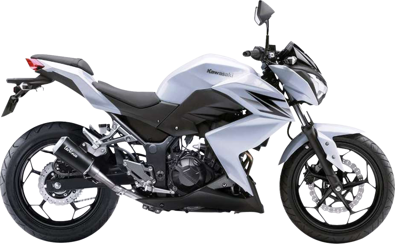 LeoVince LV-10 Slip-On Muffler - Black Stainless Steel - Ninja 300