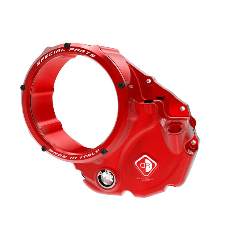 Ducabike DBK 3D Clear Clutch Cover For Ducati Monster 1200 1200S 1200R - Red-Red