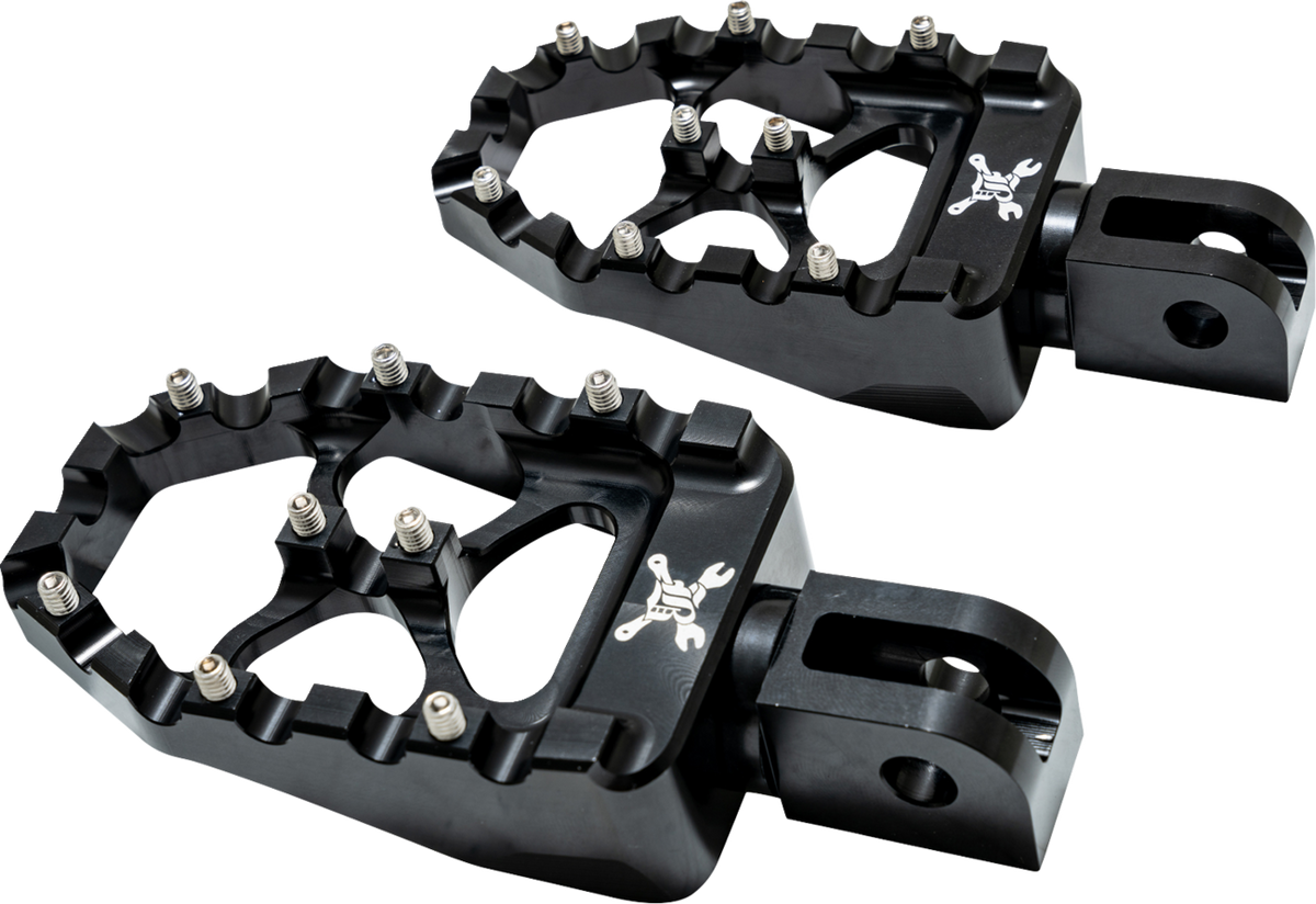 Burly Brand MX Evolution Passenger Pegs - Black - Softail