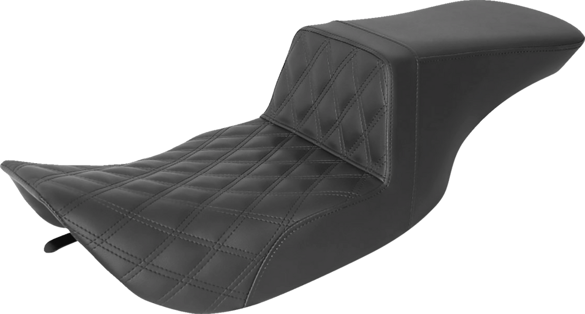 Saddlemen Tour Step-Up Seat - Front Lattice Stitch - Black - FL '97-'07