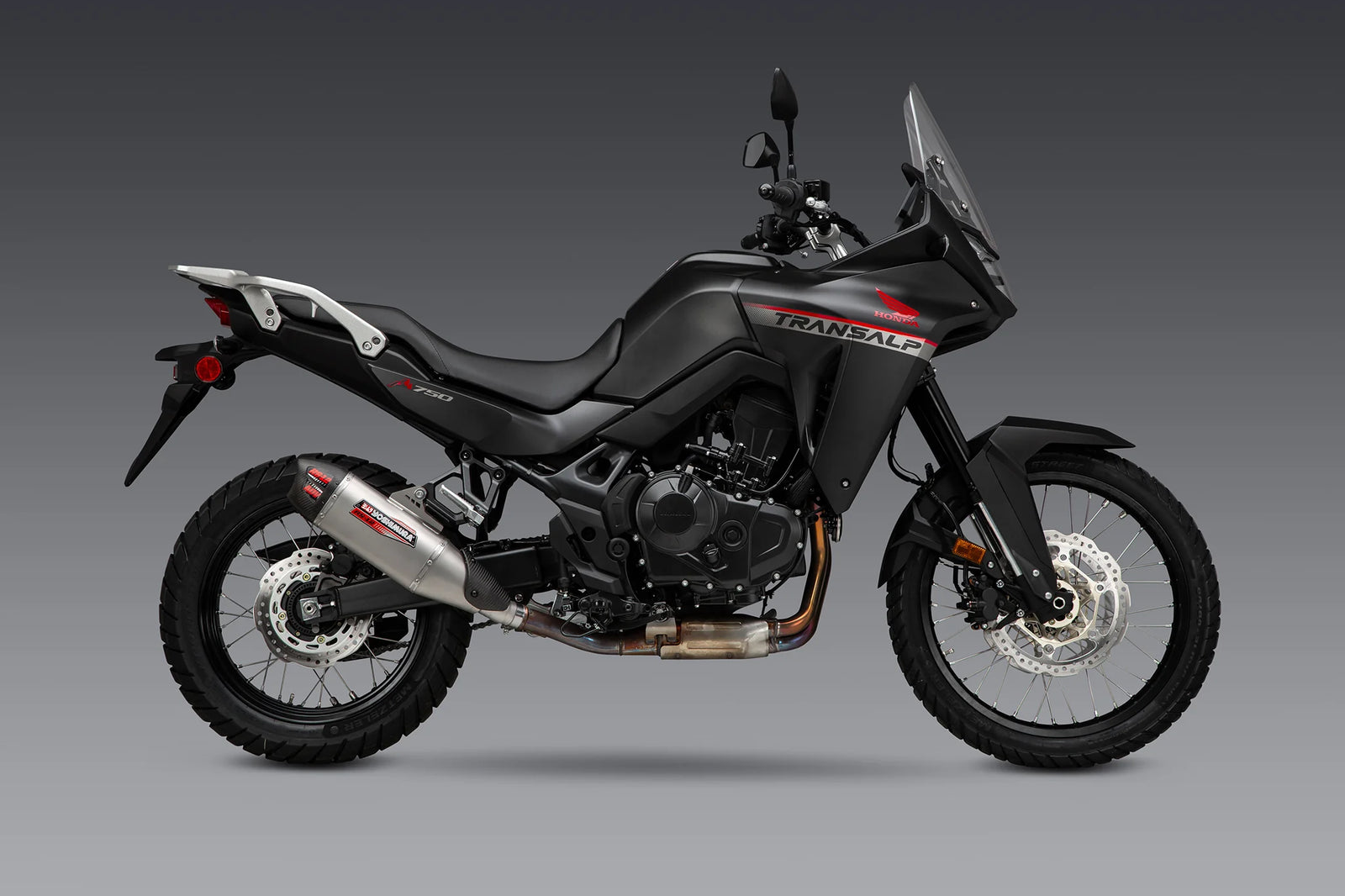 Yoshimura TRANSALP 2024 RS-12 Stainless Slip-On Exhaust, W/ Stainless Muffler