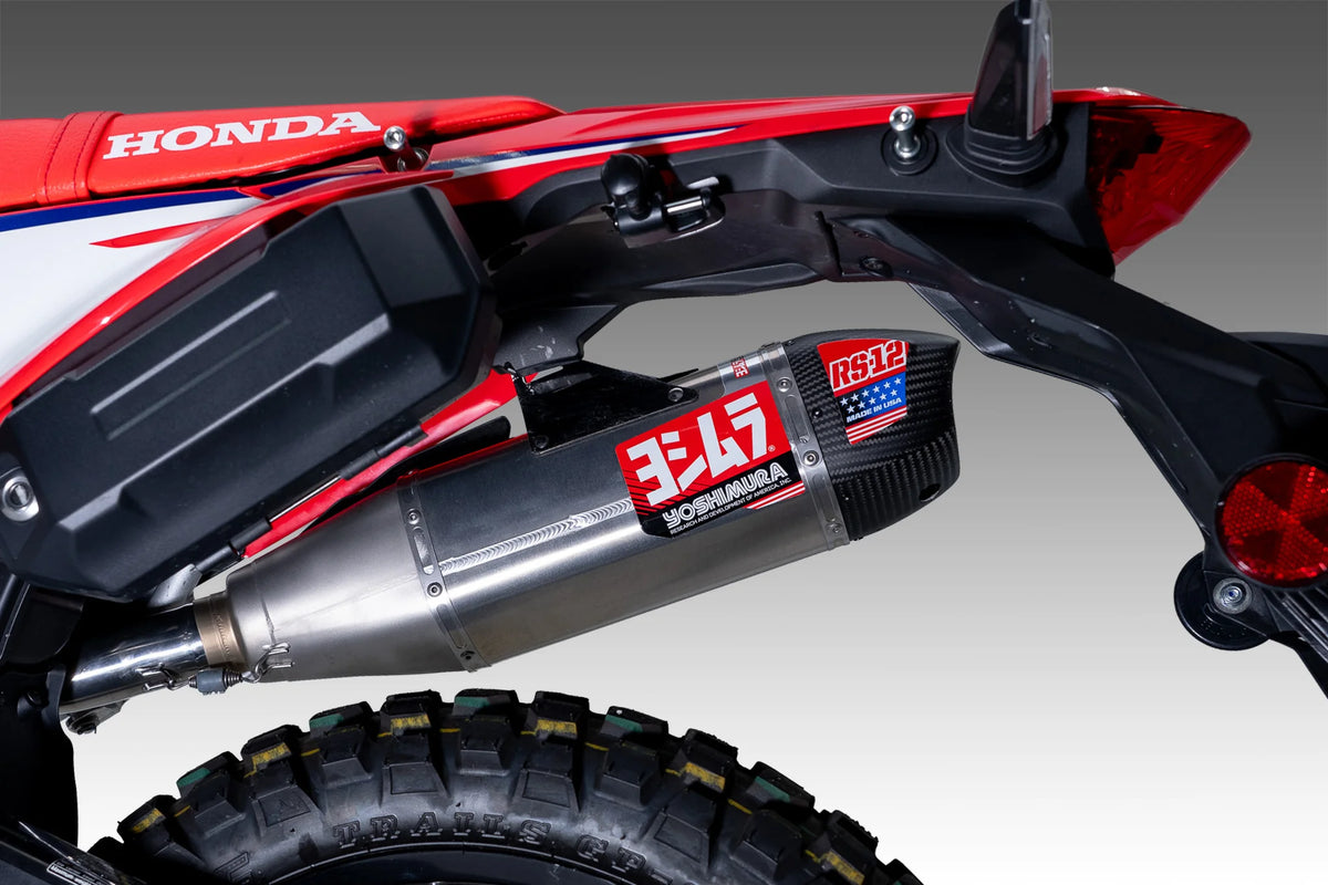 Yoshimura CRF300L/Rally 21-26 Race RS-12 Stainless Full Exhaust, W/ Stainless Muffler