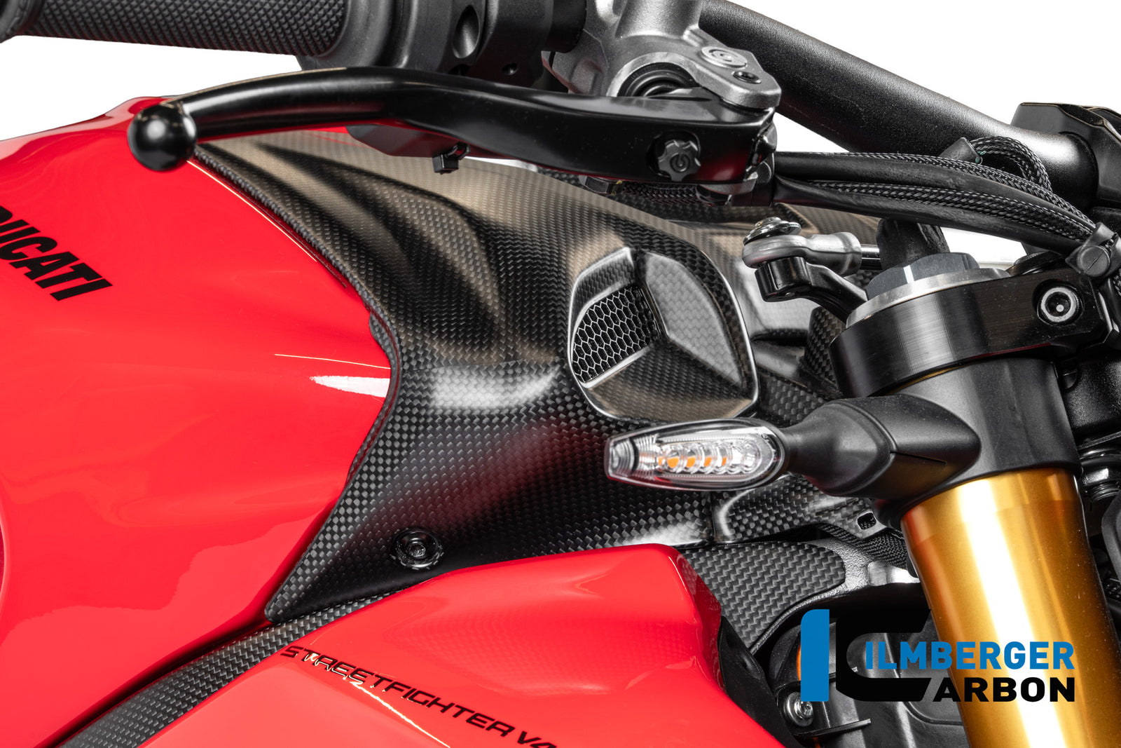 Ilmberger Carbon Tank Cover Ducati Streetfighter V4 2025-2026 - Matte / Plain