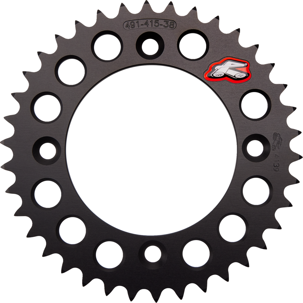 Renthal Rear Sprocket - Aluminum - 38 Tooth - Black - Gas Gas/Husqvarna/KTM