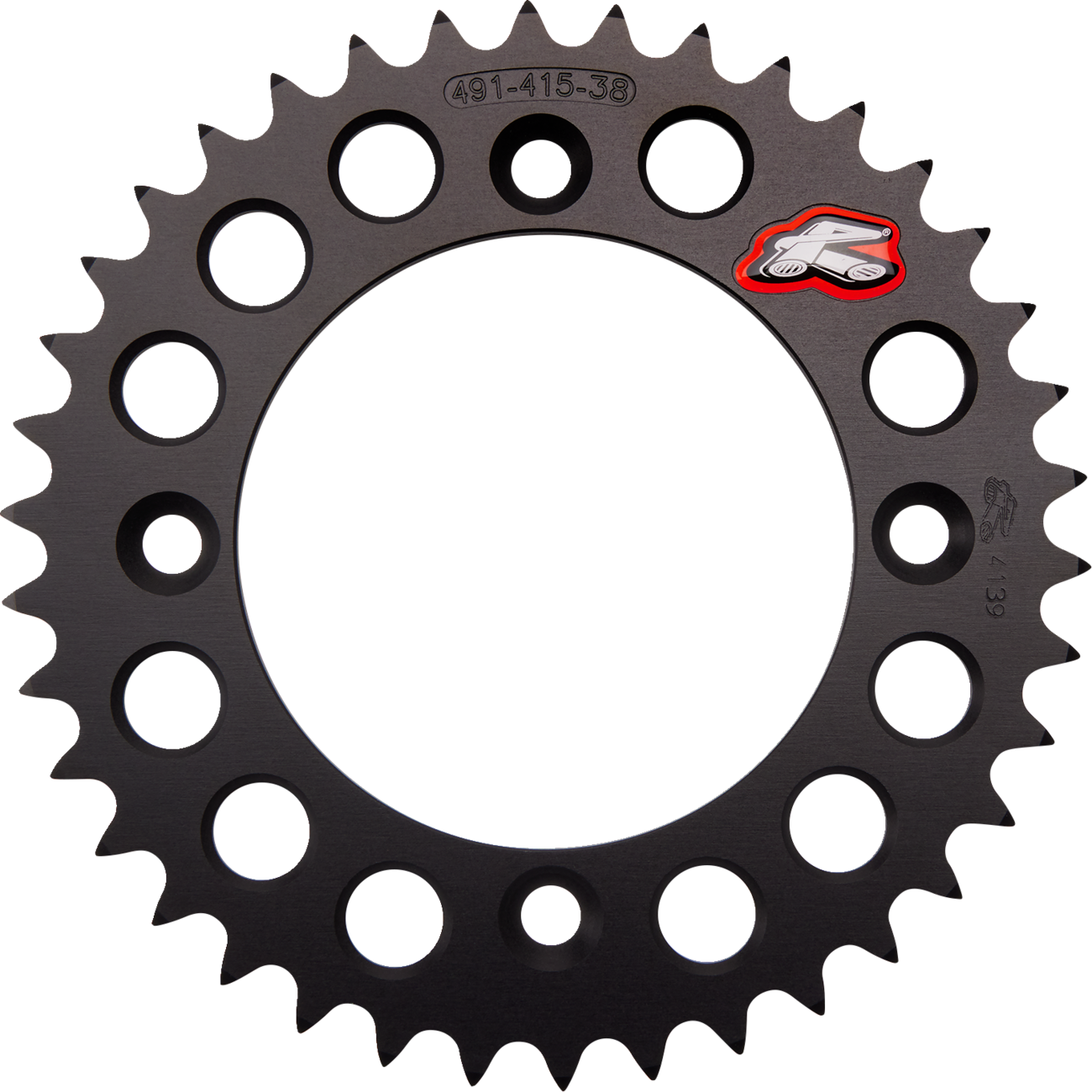 Renthal Rear Sprocket - Aluminum - 38 Tooth - Black - Gas Gas/Husqvarna/KTM