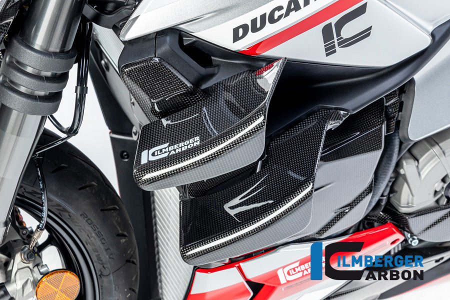 Ilmberger Carbon Radiator Cover Left Ducati Streetfighter V2 - Gloss