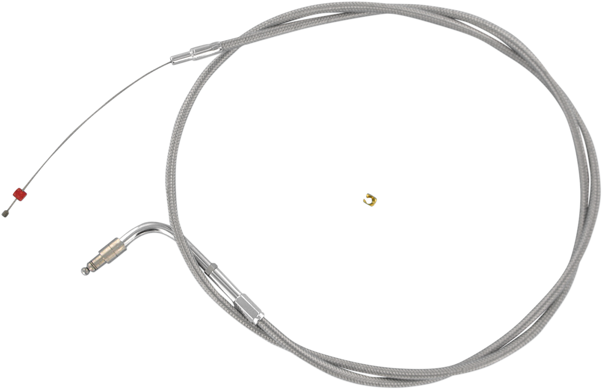 Barnett Stainless Steel Throttle Cable - +6" - '02-'07 Touring