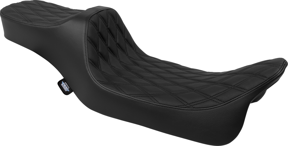 Drag Specialties Seats Predator III Seat - Extended Reach - Double Diamond - Black - FLH/FLT '08-'24