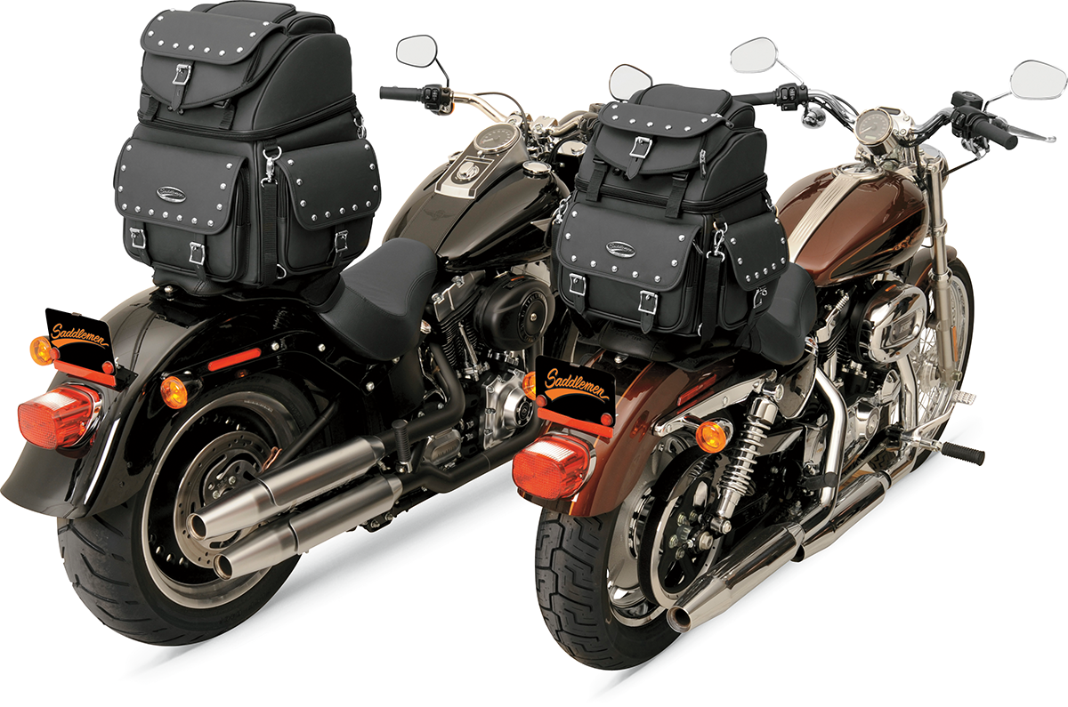 Saddlemen Sissy Bar Bag - Black Studded