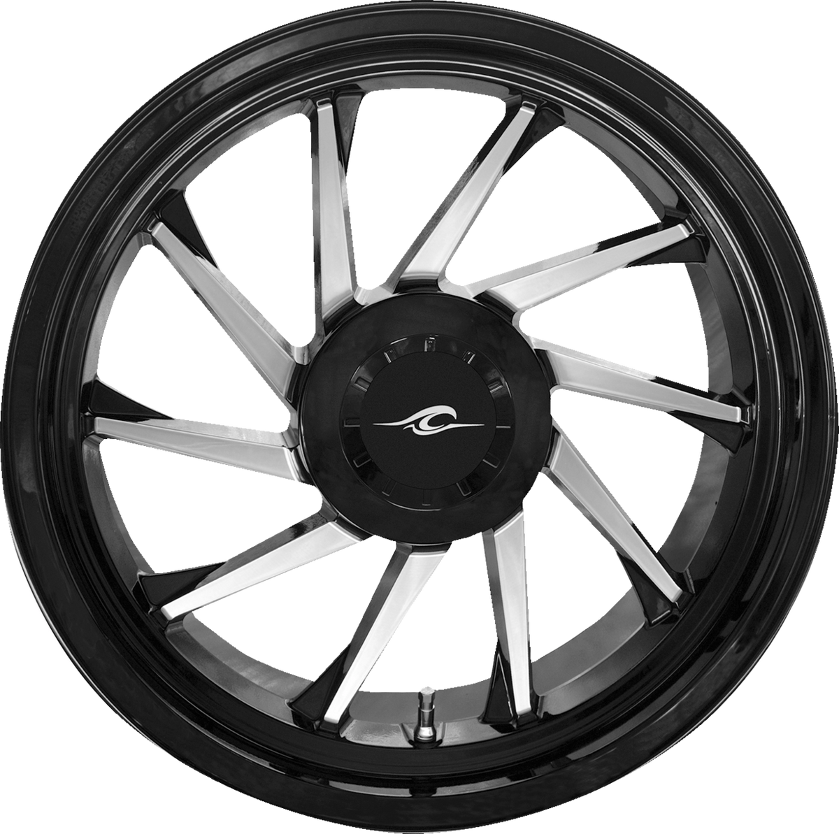 Coastal Moto Wheel - Hurricane 3D - Rear Left - Black/Chrome - 18" - Trike