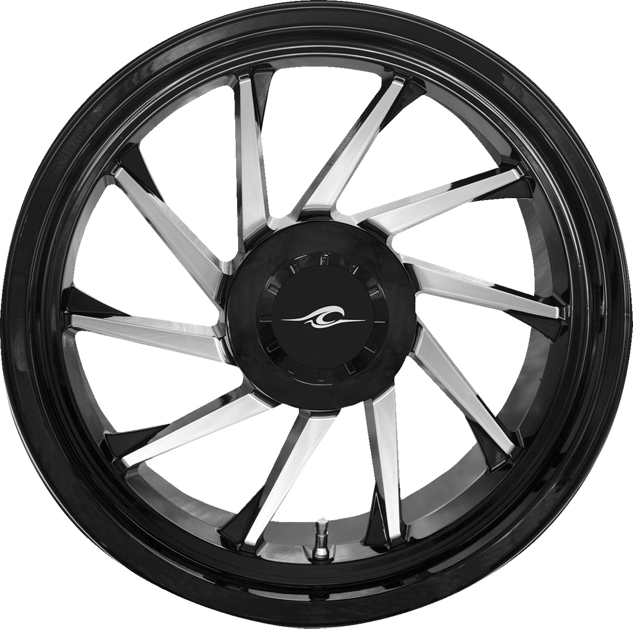 Coastal Moto Wheel - Hurricane 3D - Rear Left - Black/Chrome - 18" - Trike