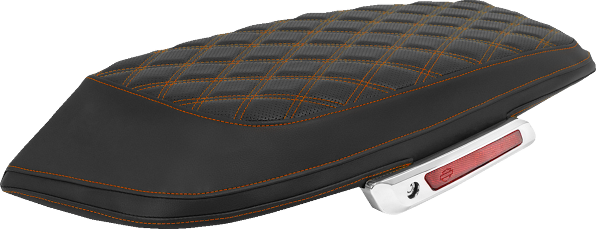 Saddlemen Saddlebag Lid Covers - Lattice - Orange Stitch - FLH/FLT '23-'25