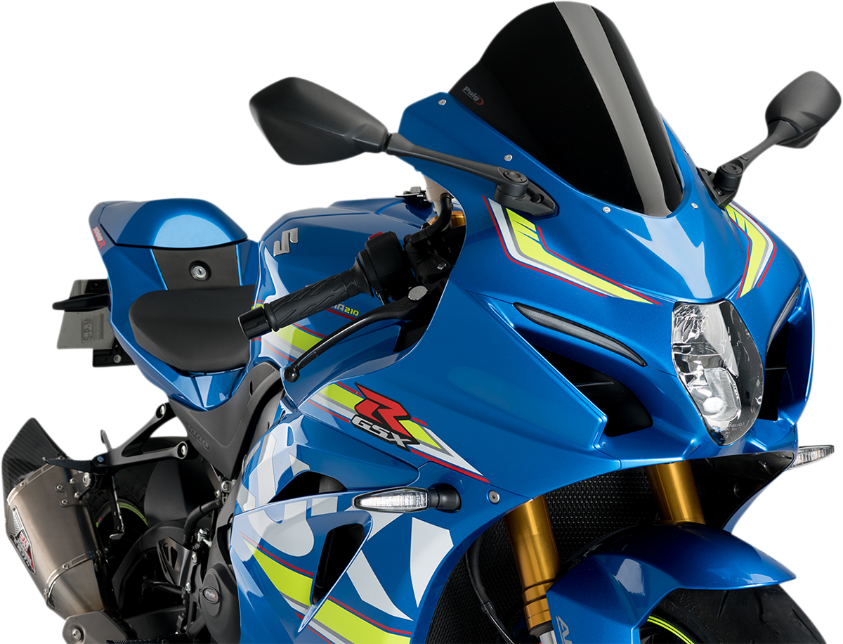 PUIG HI-Tech Parts Race Windscreen - 11-1/4" - Black - GSX-R