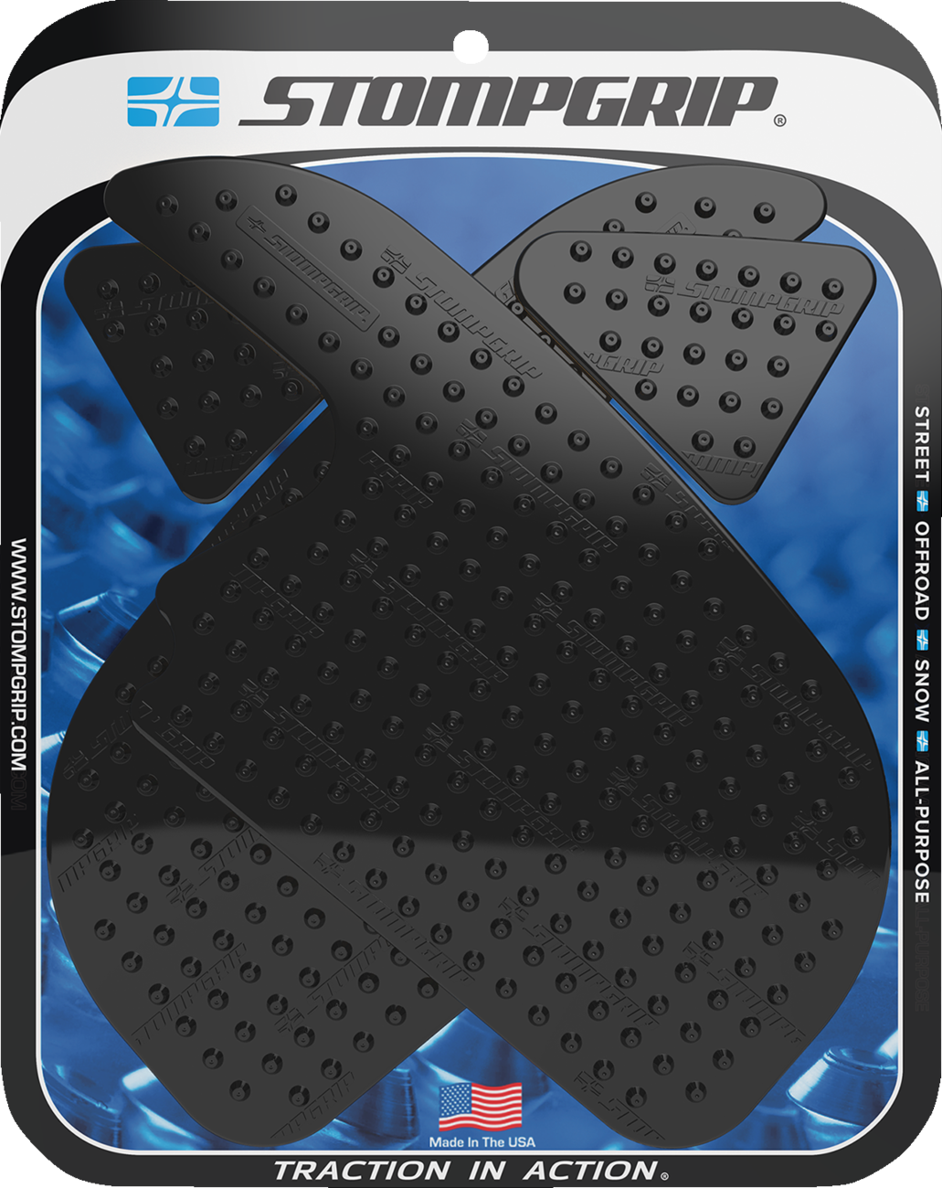 StompGrip Tank Grips - Volcano - Black - Honda - CBR '13-'25