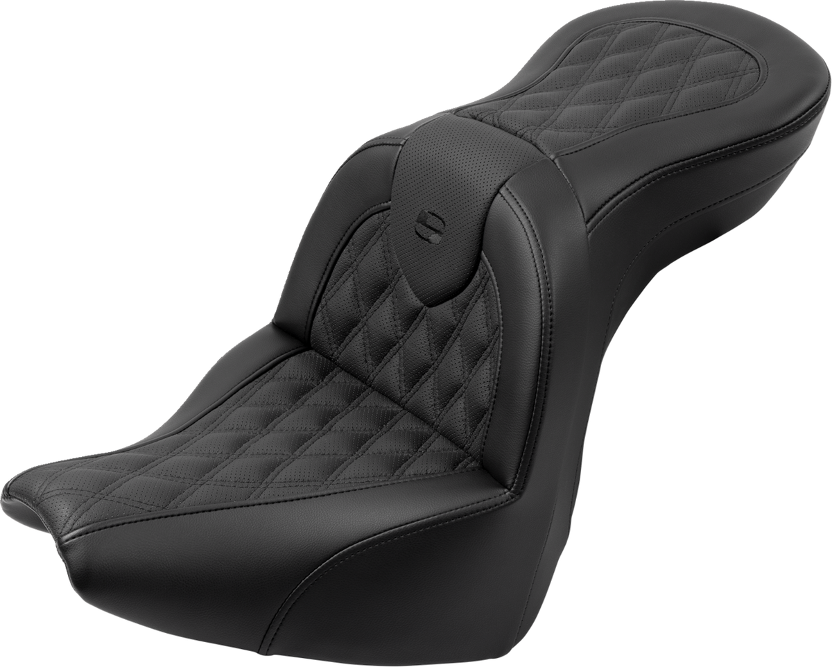 Saddlemen Roadsofa™ Seat - With Backrest - Lattice Stitch - FXBR/S '18-'20