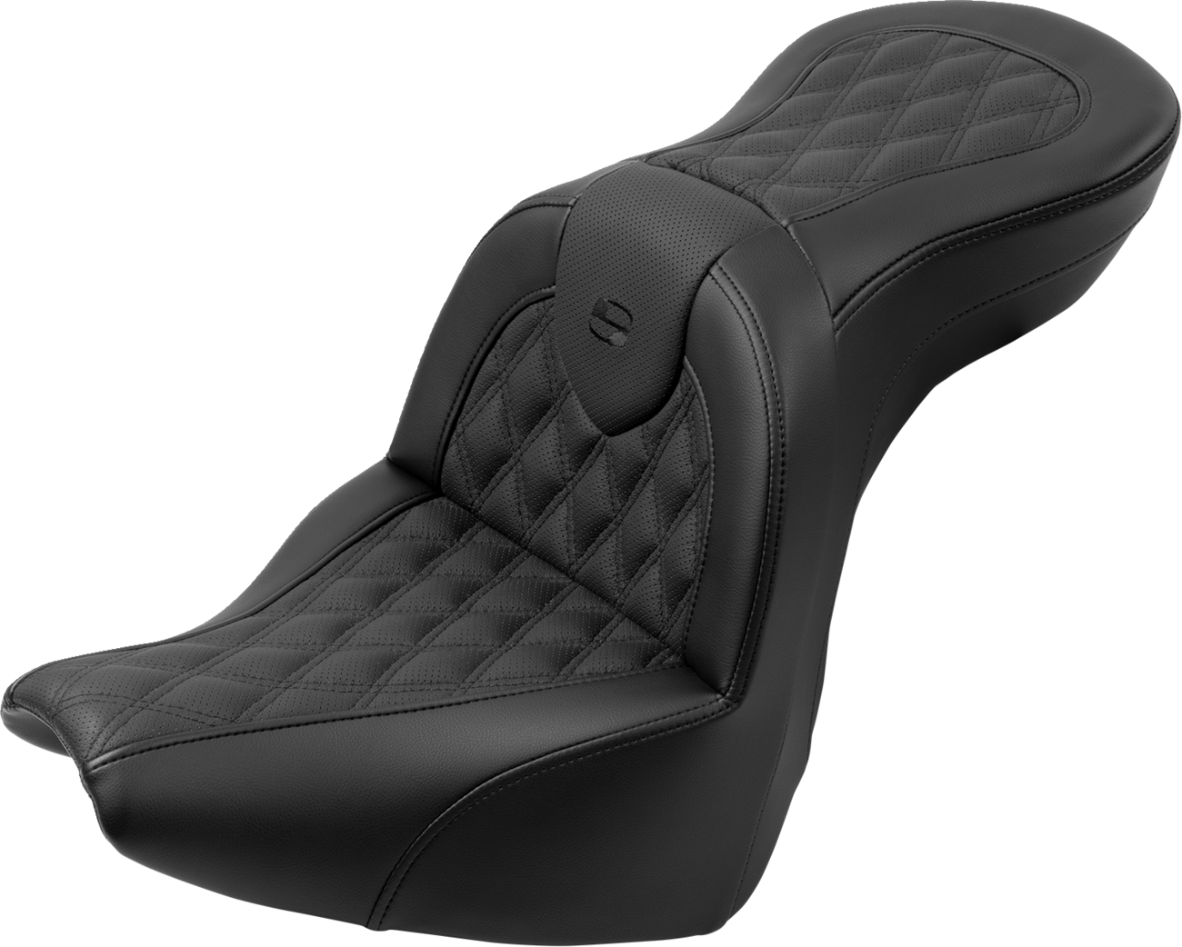 Saddlemen Roadsofa™ Seat - With Backrest - Lattice Stitch - FXBR/S '18-'20