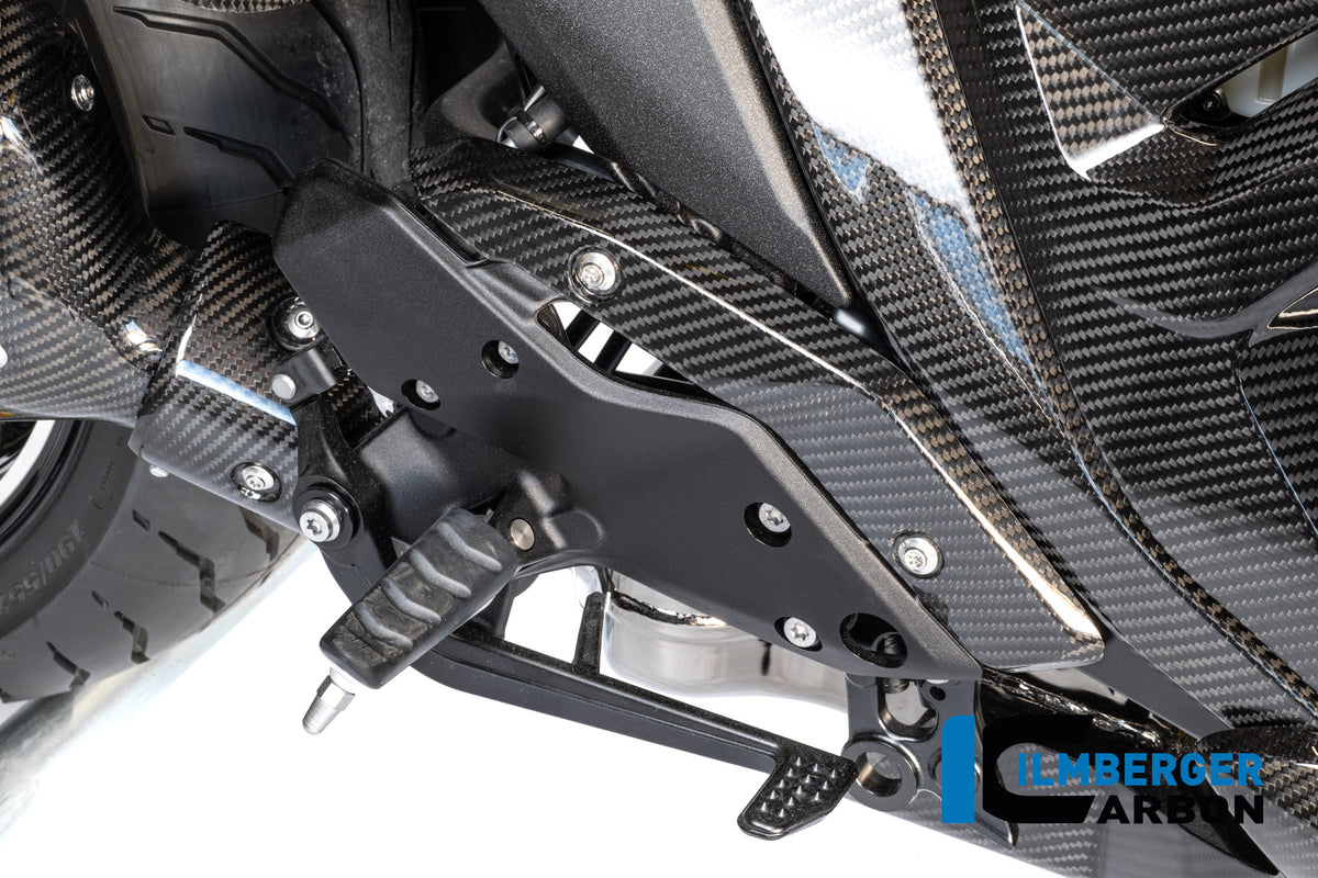 Ilmberger Carbon Innerer Auspuffhitzschutz Unten BDC Glanzend BMW R 1300 RS - Gloss / Twill