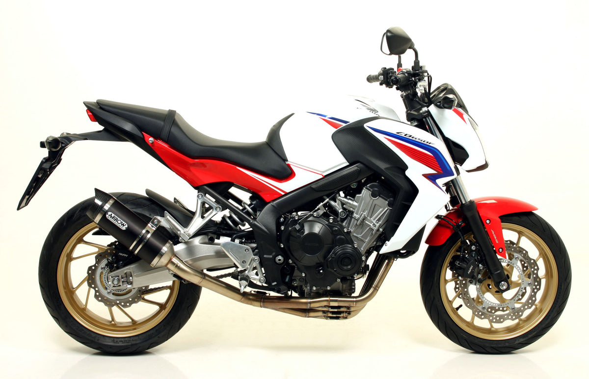 Arrow 71821AKN Thunder Aluminium Dark Slip On With Carbon End Cap