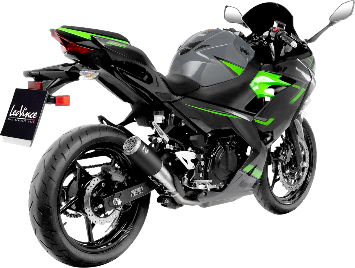 LeoVince LV Corsa S Black Edition Slip-On Muffler - Kawasaki Ninja 400/500