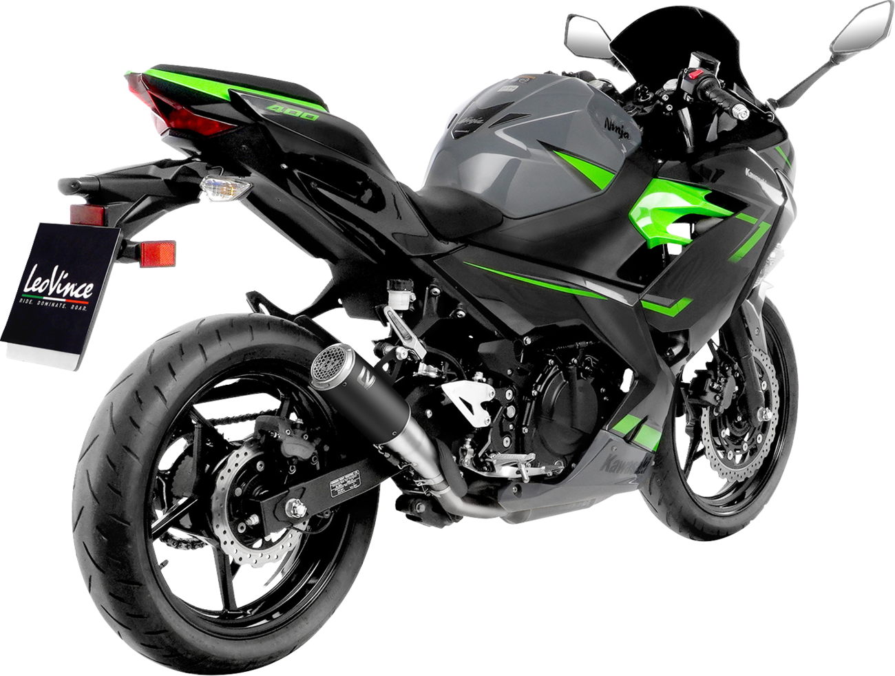 LeoVince LV Corsa S Black Edition Slip-On Muffler - Kawasaki Ninja 400/500
