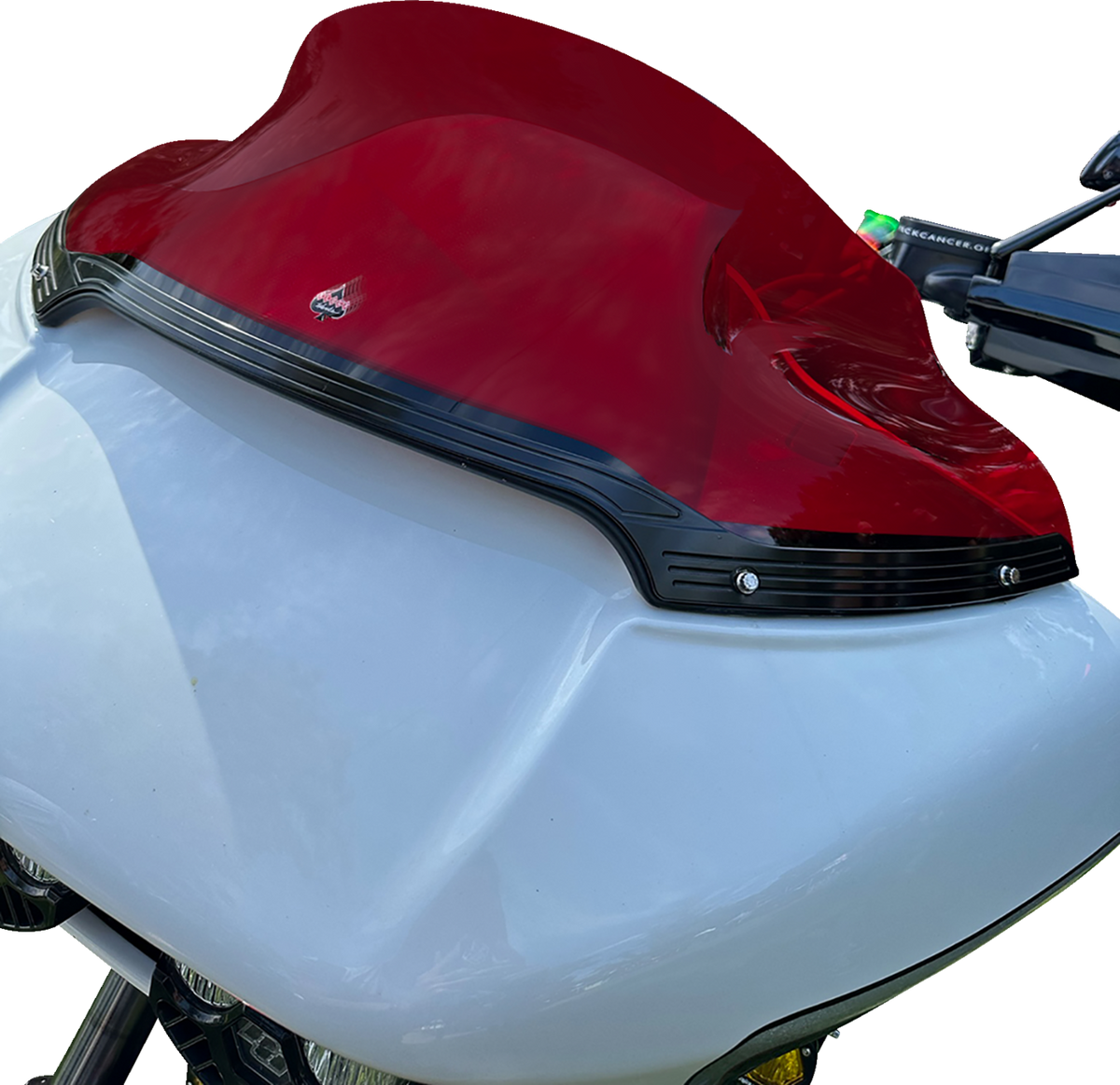 Klock Werks Kolor Flare® Windshield - 9" - Red - '15-'25 FLTR