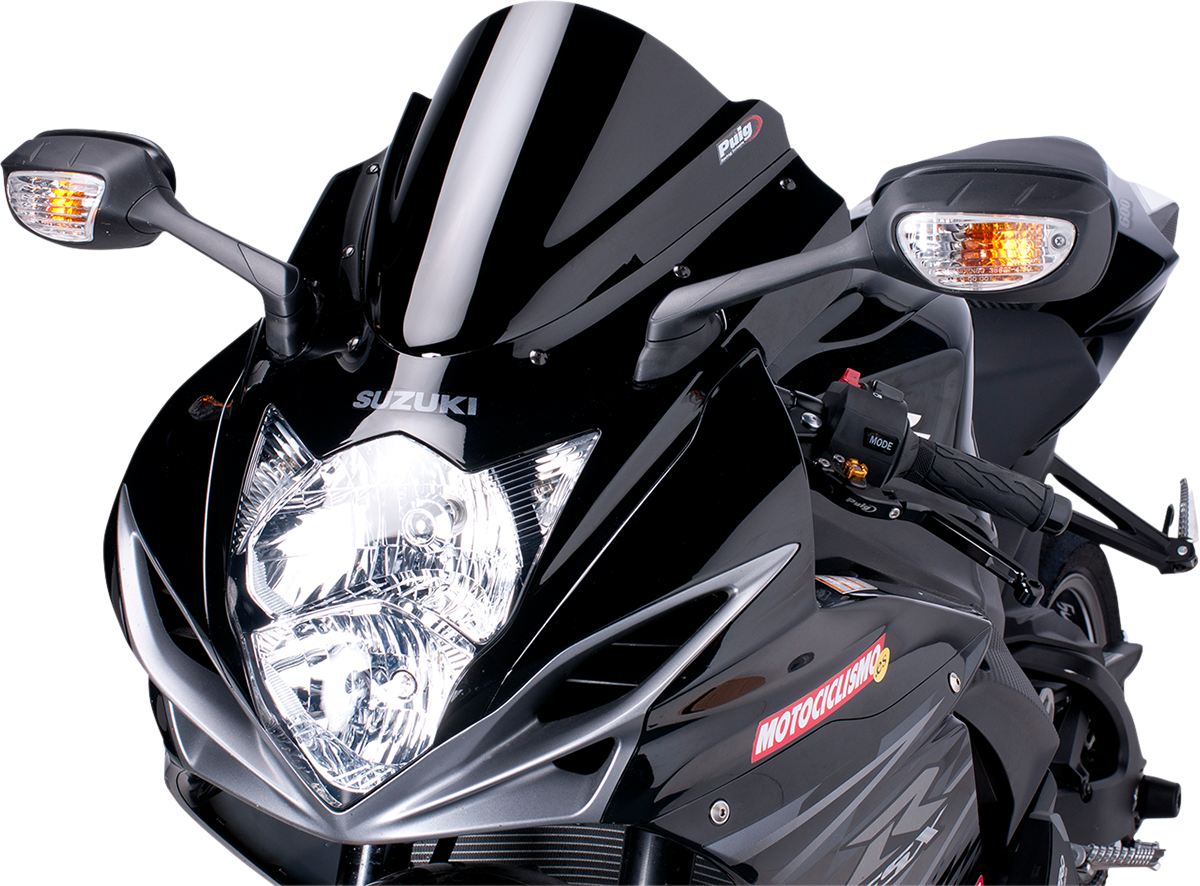 PUIG HI-Tech Parts Race Windscreen - 11" - Black - GSX-R600/GSX-R750