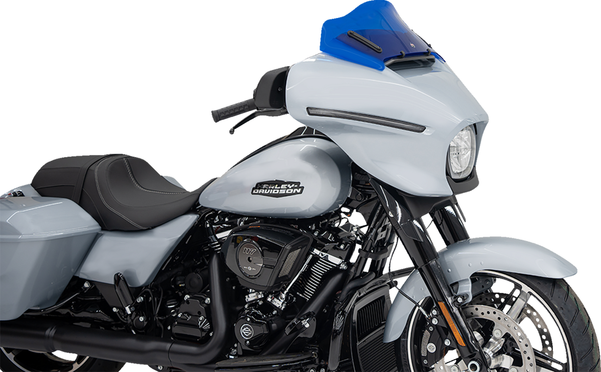 Klock Werks Kolor Flare® Windshield - 8" - Blue - '23-'25 FLHX