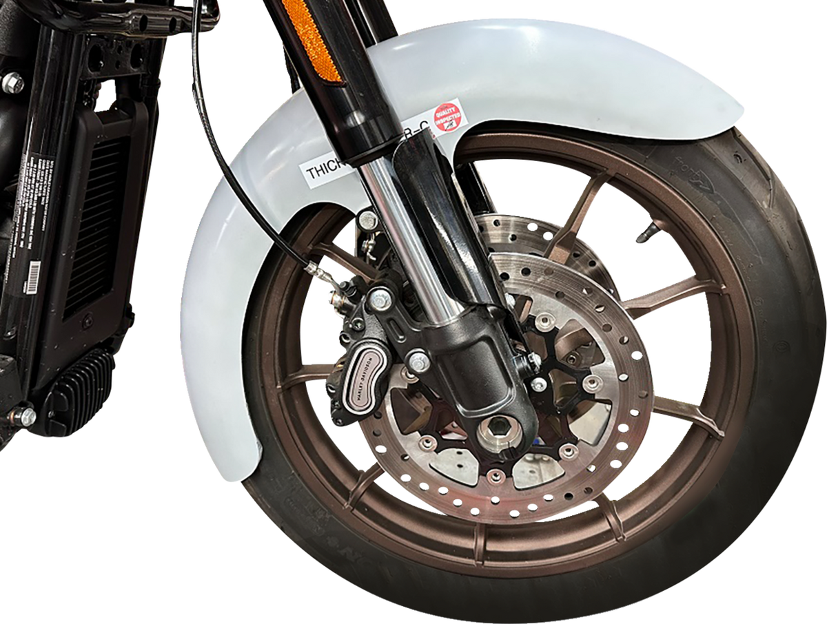 Paul Yaffe Bagger Nation Thicky Front Fender - 19" Wheel - With Black Inverted Fork Adaptors - HD Softail