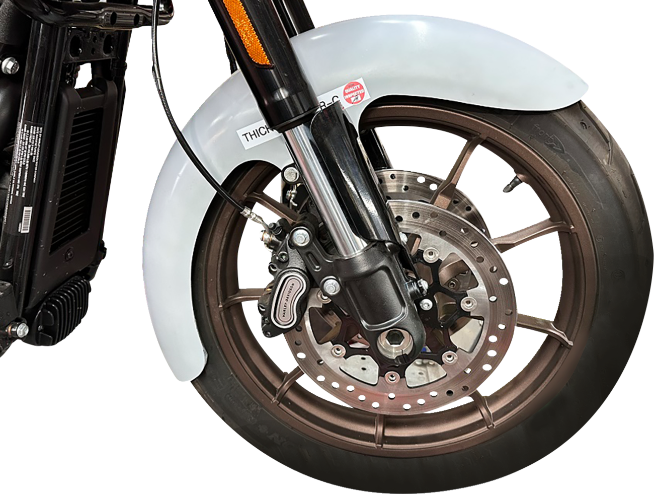 Paul Yaffe Bagger Nation Thicky Front Fender - 19" Wheel - With Black Inverted Fork Adaptors - HD Softail
